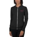 Nope! Embroidered  zip hoodie