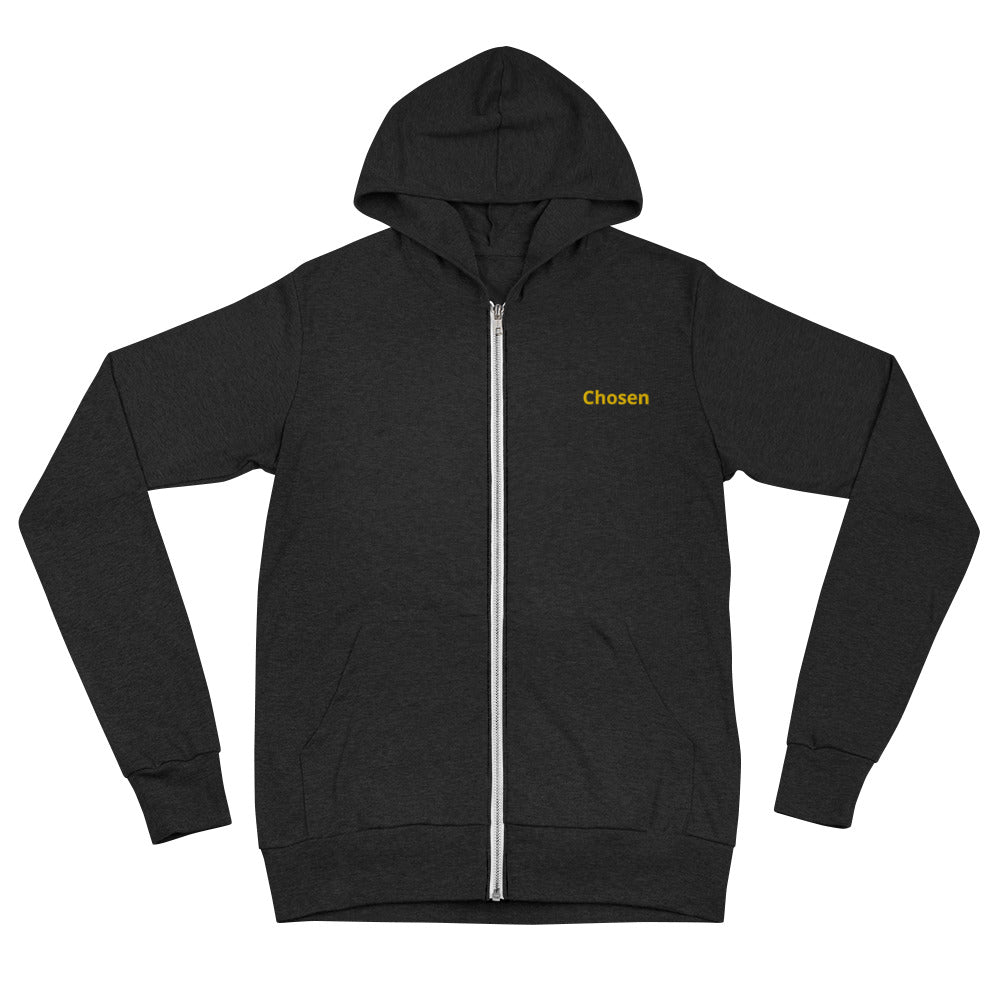Chosen embroidered zip hoodie