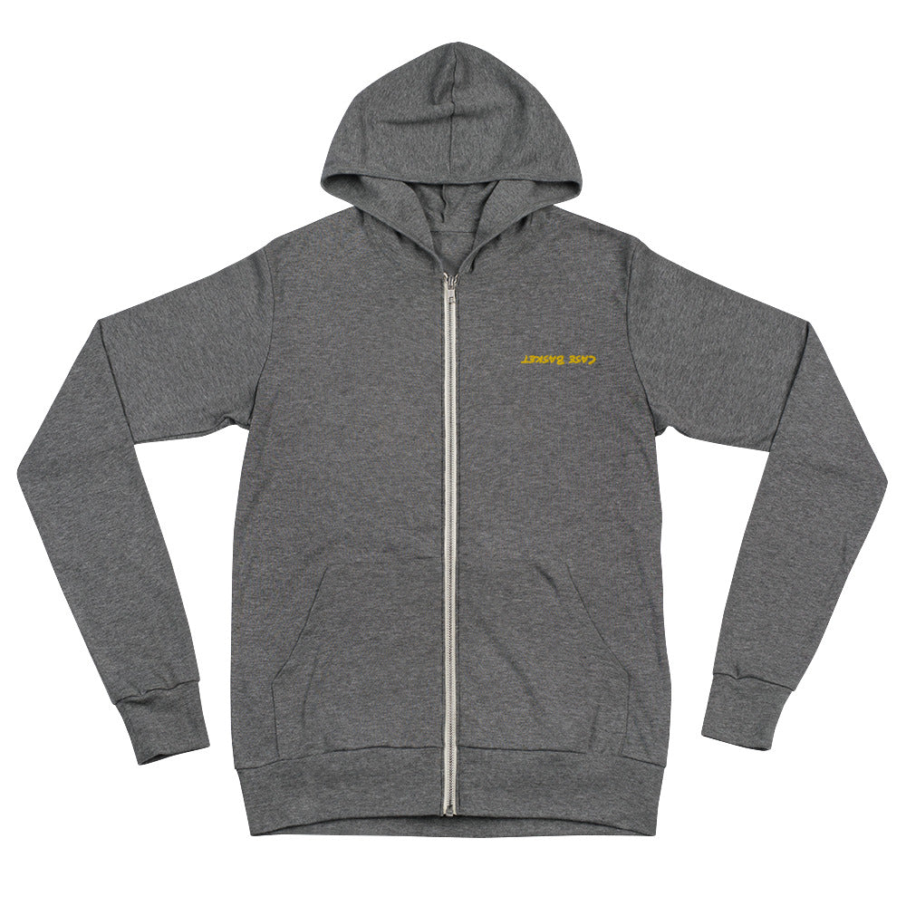 Basket Case Embroidered zip hoodie