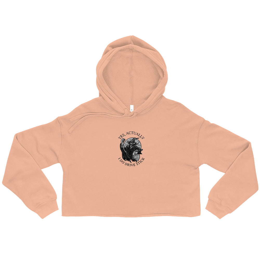 Witches Drive Stick /. Crop Hoodie